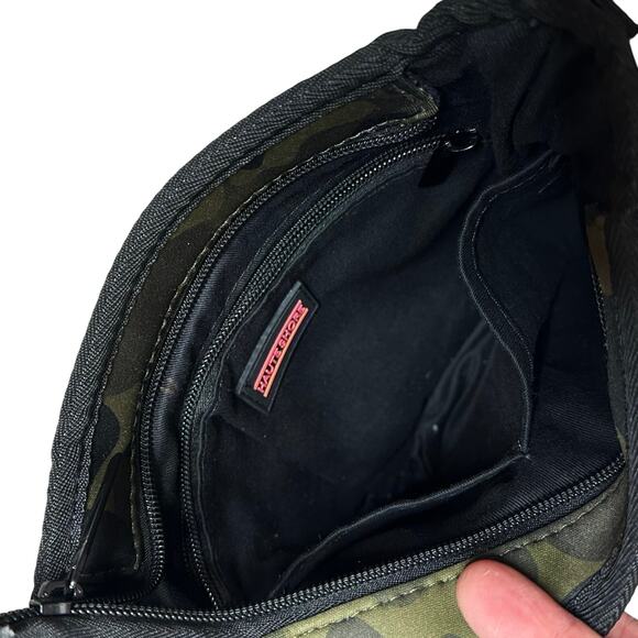 Haute Shore Neoprene Blake Green Camo Crossbody Bag Pink Stripe Purse Zip - Picture 6 of 8